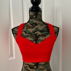 New w/o Tag Mote Rocks Red Bralette Top